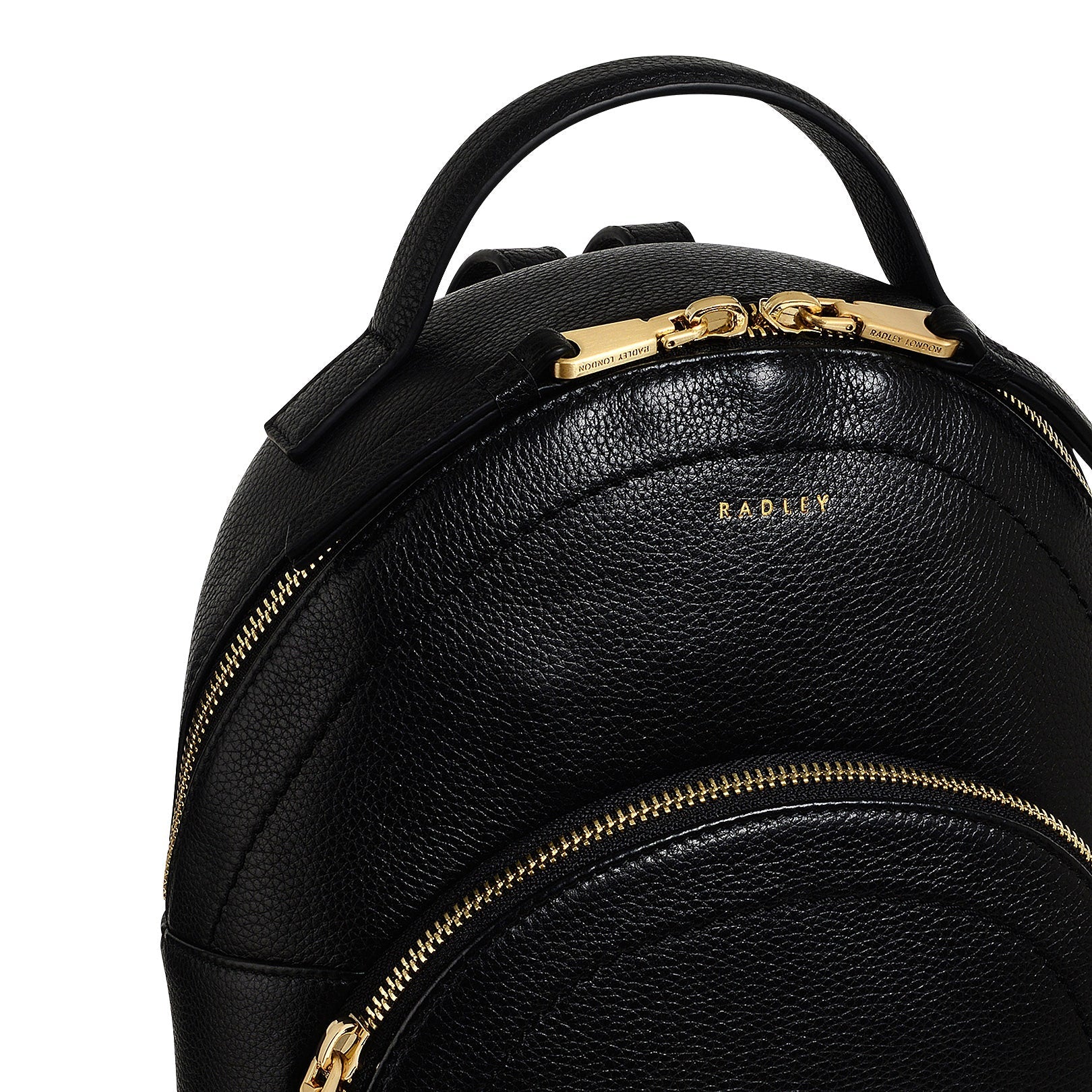 Reeves Road Leather Zip Around Backpack in Black - 110091