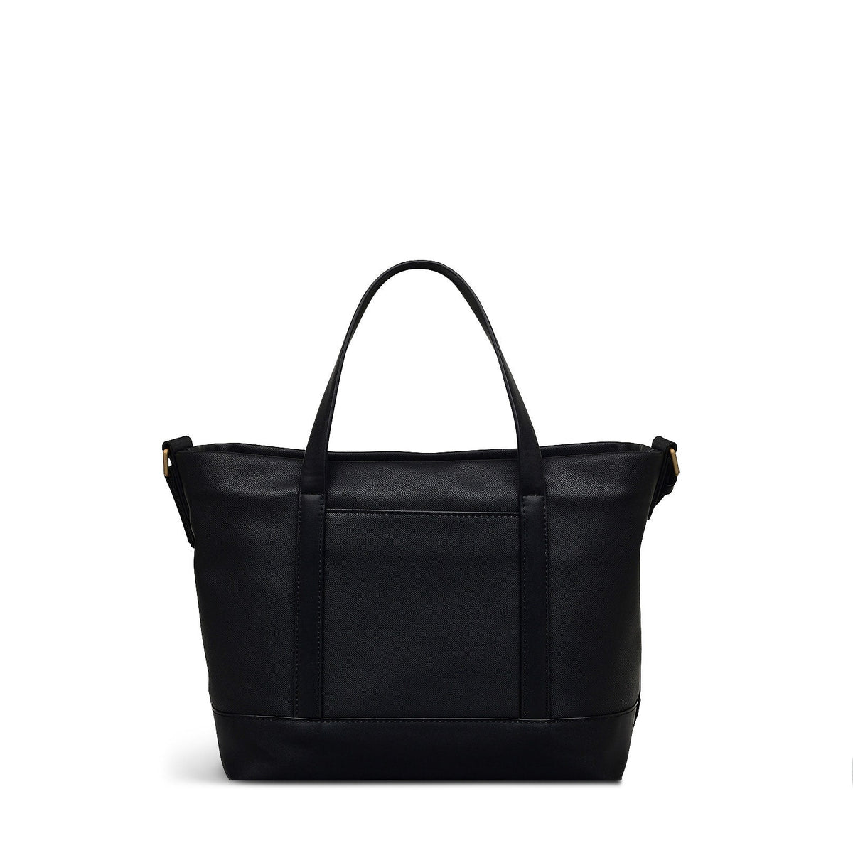 Suffolk Road Fabric Medium Ziptop Grab Bag in Black - 110108