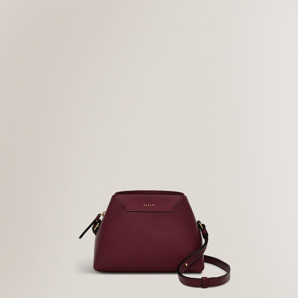 Piccardy Hill 2.0 Leather Small Ziptop Crossbody Bag in Merlot - 110151