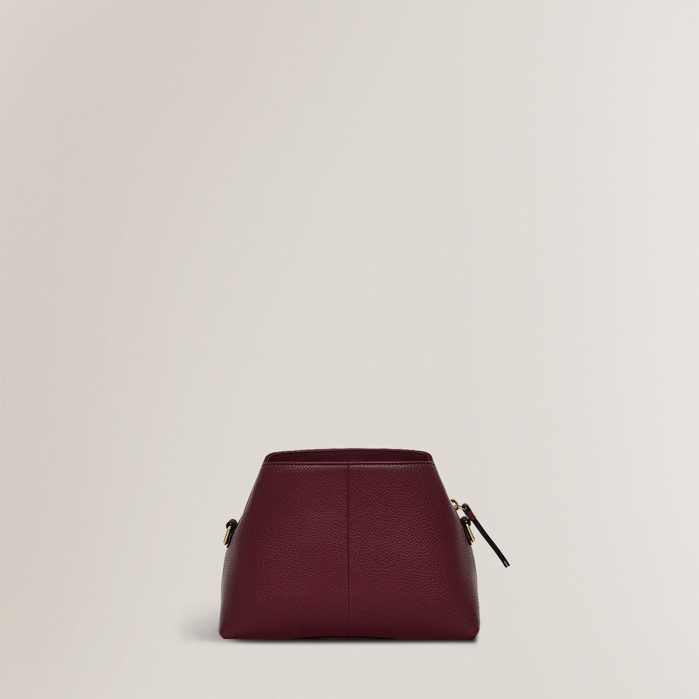 Piccardy Hill 2.0 Leather Small Ziptop Crossbody Bag in Merlot - 110151