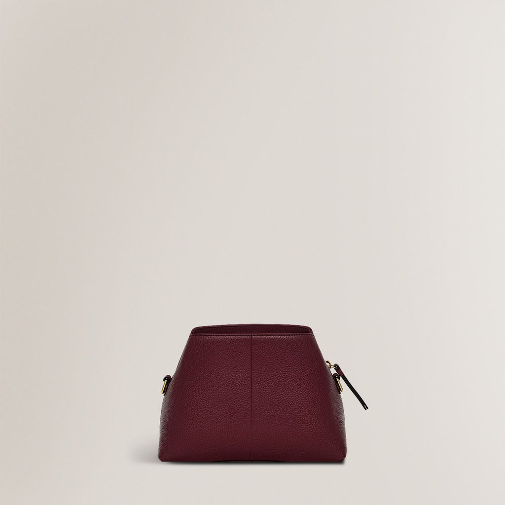 Piccardy Hill 2.0 Leather Small Ziptop Crossbody Bag in Merlot - 110151