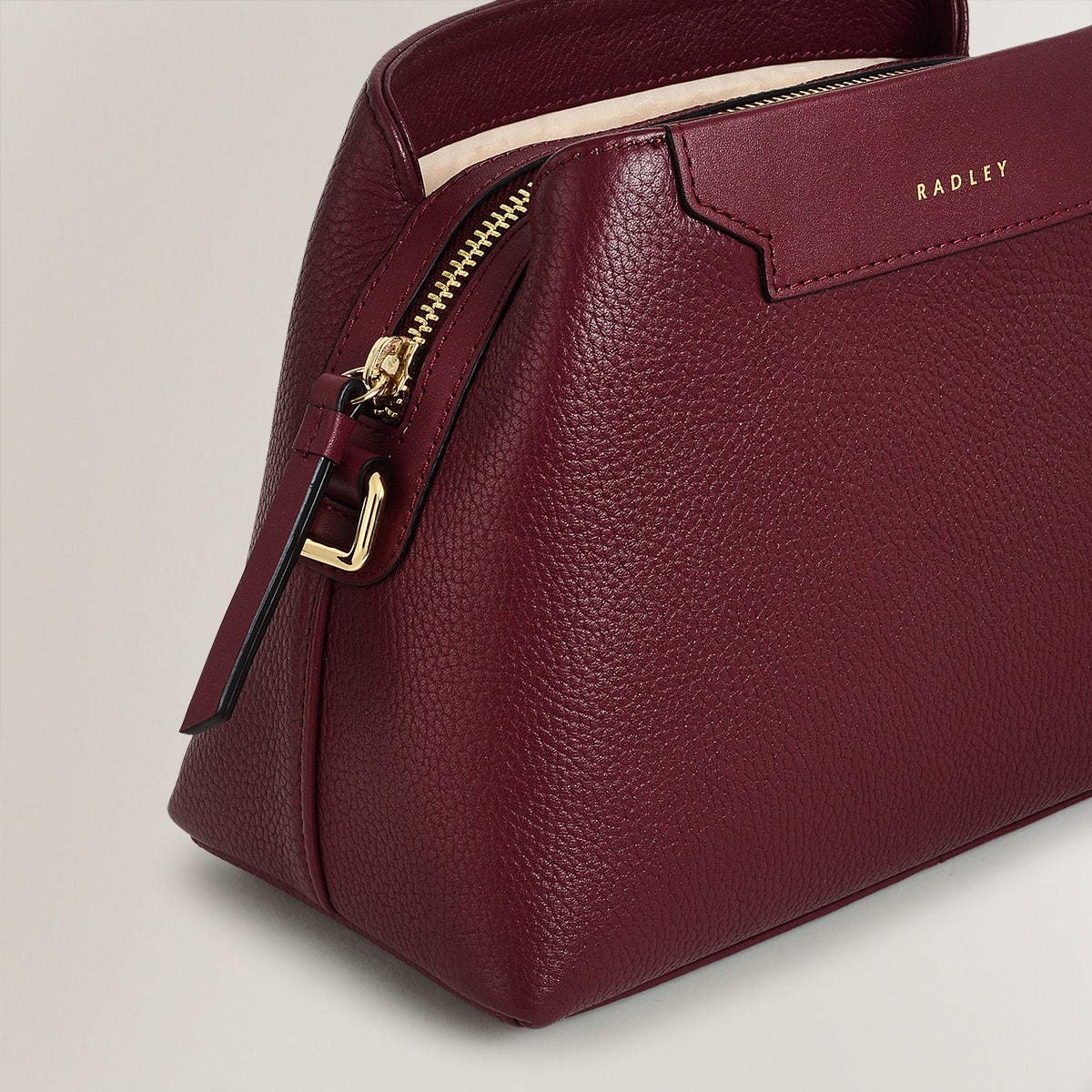 Piccardy Hill 2.0 Leather Small Ziptop Crossbody Bag in Merlot - 110151