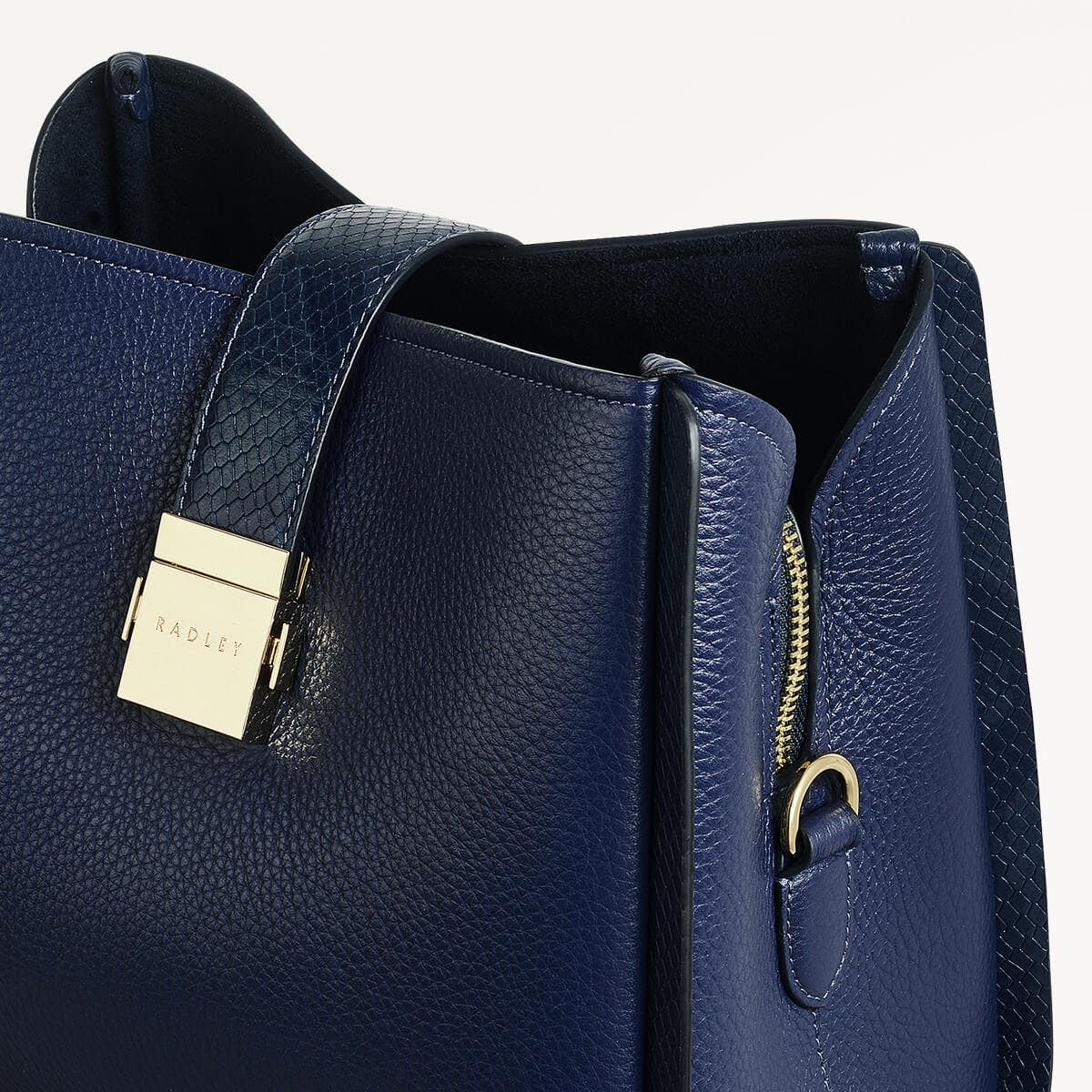 Sloane Street Leather Medium Ziptop Crossbody Bag in Evenfall - 110157