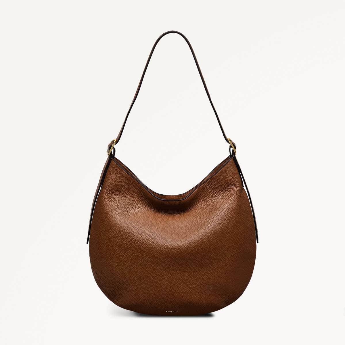 Kensington Place Leather Large Open Top Shoulder Bag in Saddle - 110162
