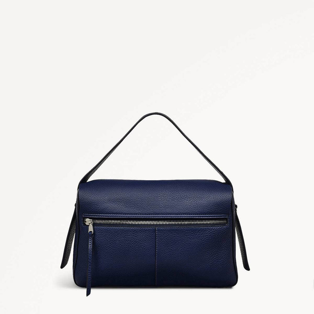 De Beauvoir Leather Medium Ziptop Grab Bag in Evenfall - 110170