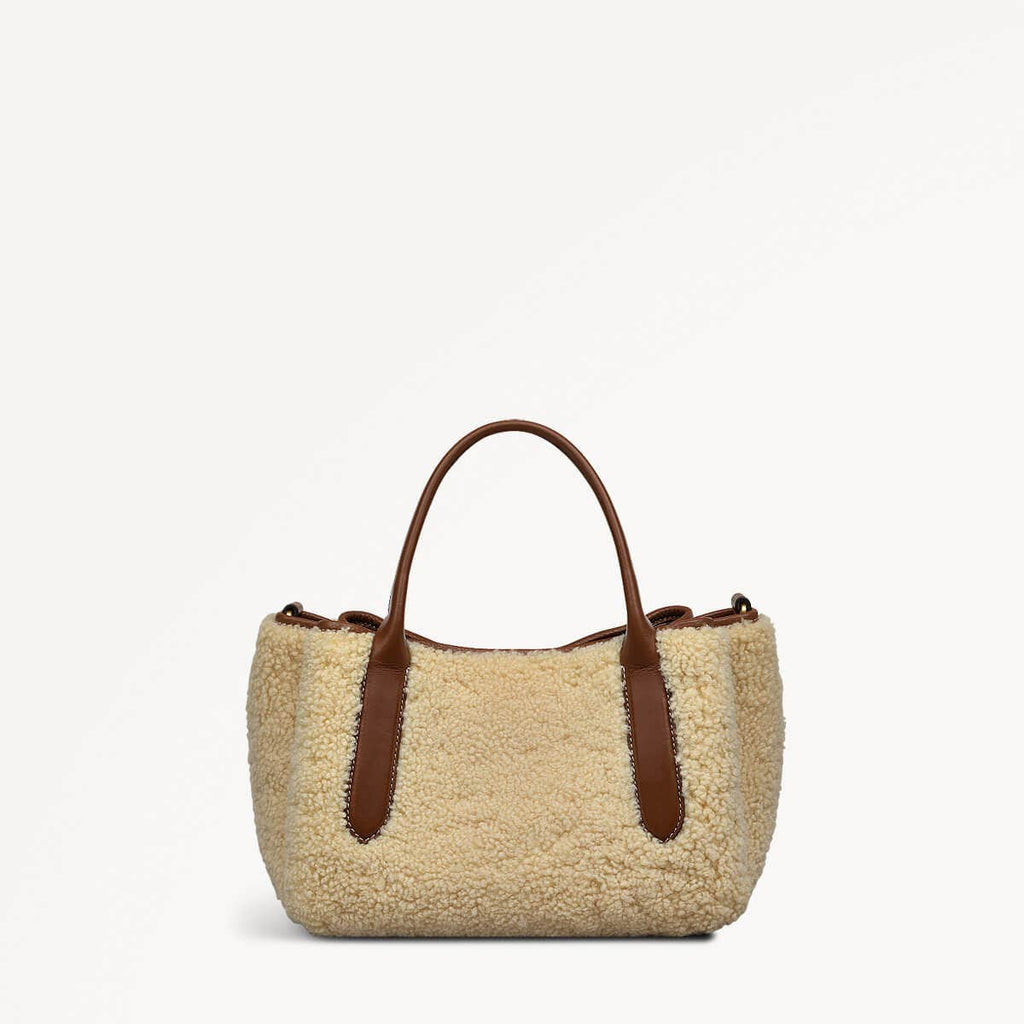 Hillgate Place Leather Open Top Grab Bag in Natural - 110173