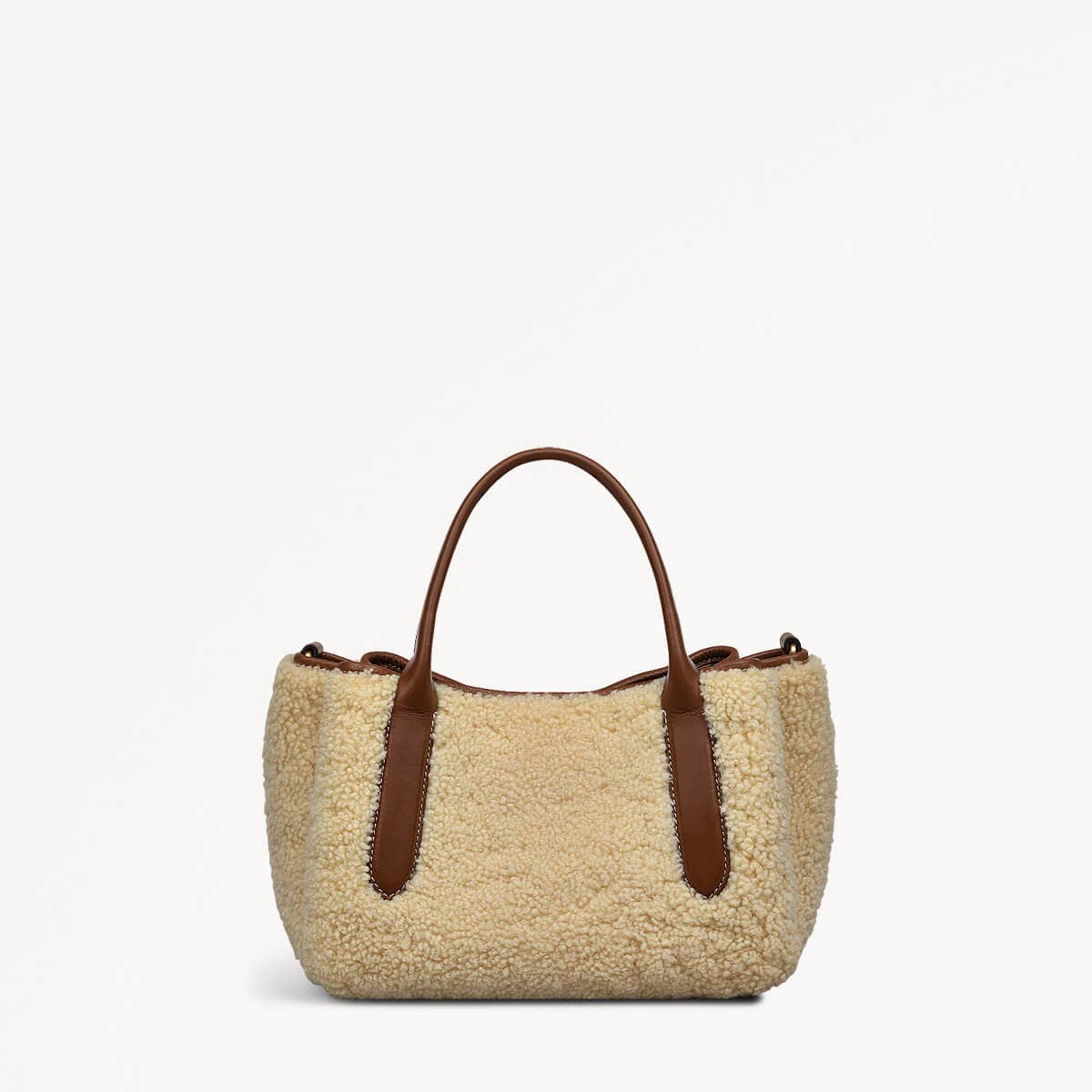 Hillgate Place Leather Open Top Grab Bag in Natural - 110173