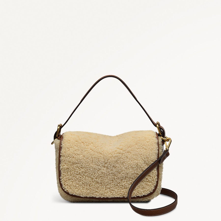 Grafton Street - Shearling Small Flapover Cross Body Bag - RHD13302