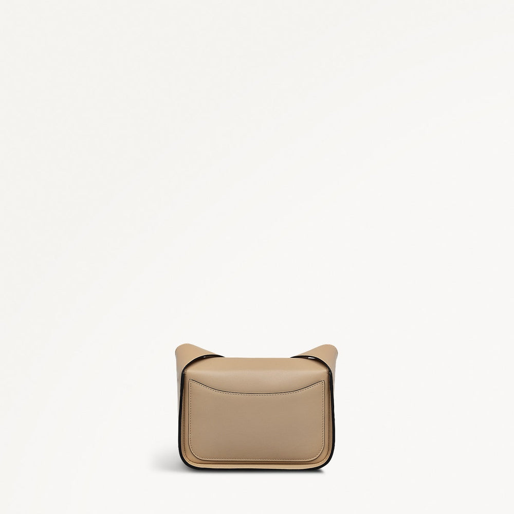 Westwell Leather Small Flapover Crossbody Bag in Stone - 110177