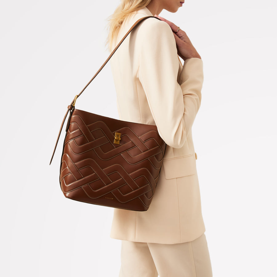 Threadneedle Street Cable Large Open Top Shoulder Tortoise  - 110180