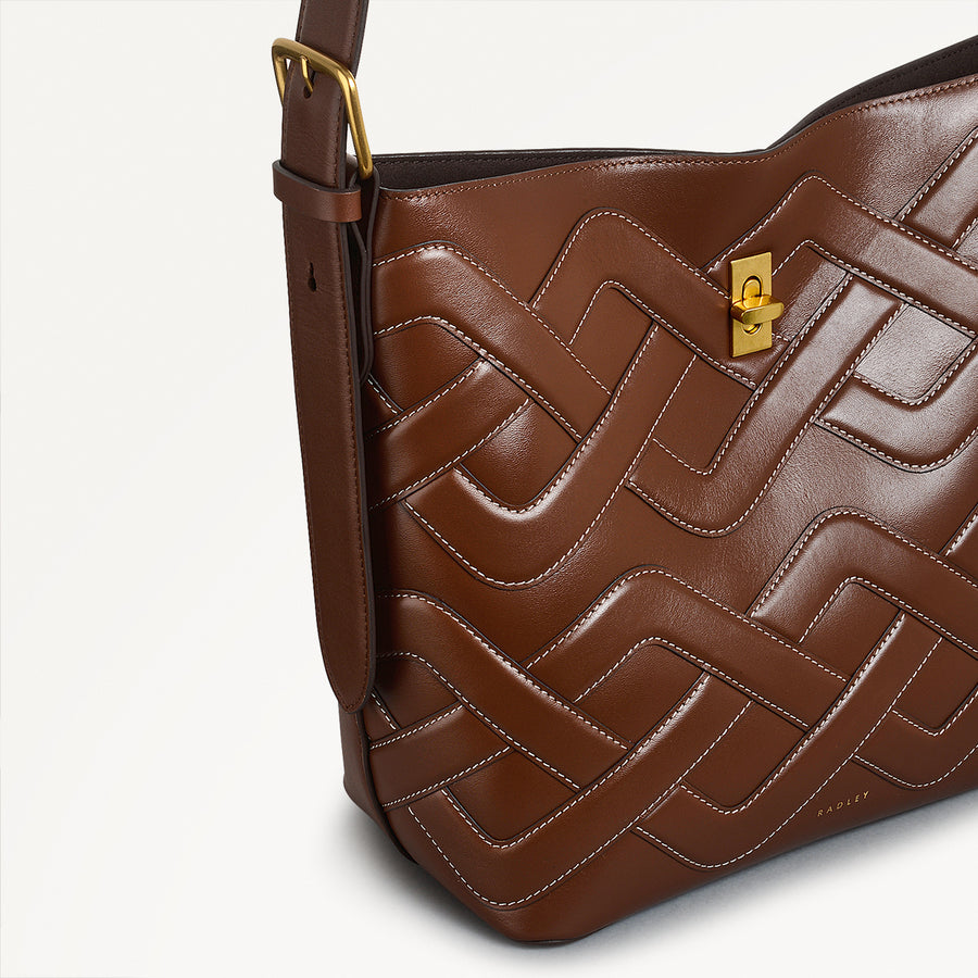 Threadneedle Street Cable Large Open Top Shoulder Tortoise  - 110180