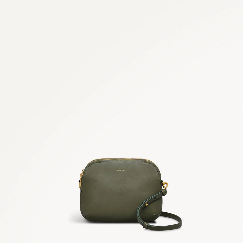 Dukes Place Medium Ziptop Cross Body Dark Olive  - 110181