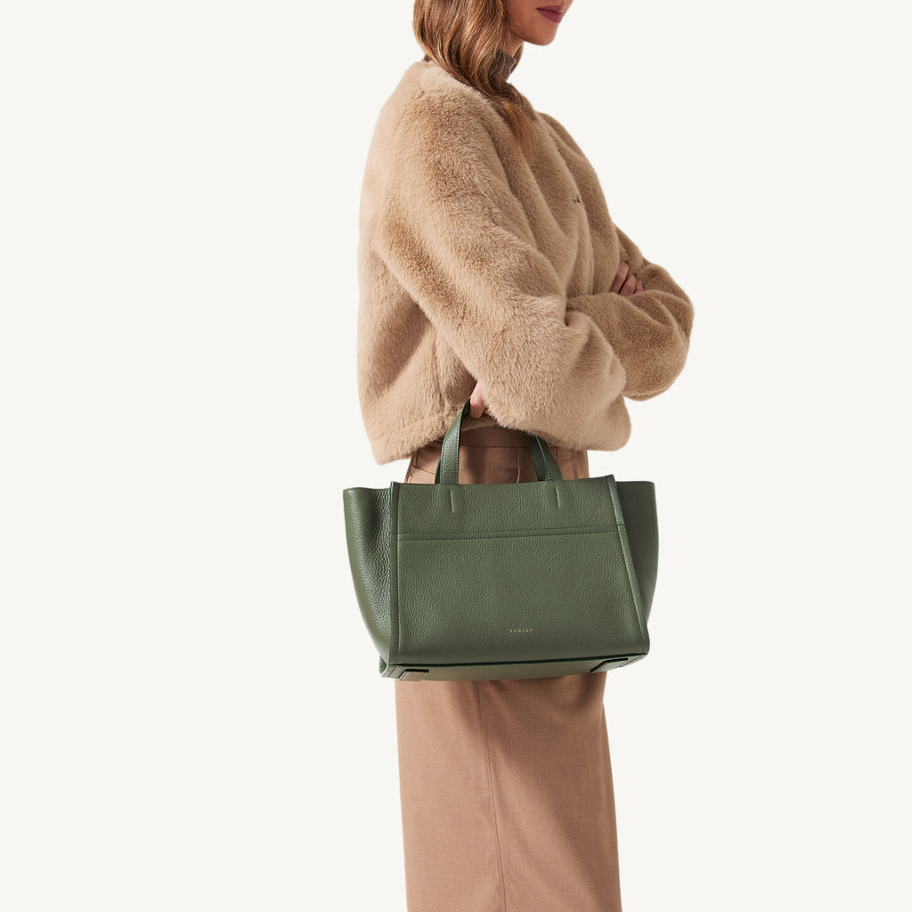 Oak Street Medium Ziptop Grab Dark Olive  - 110186