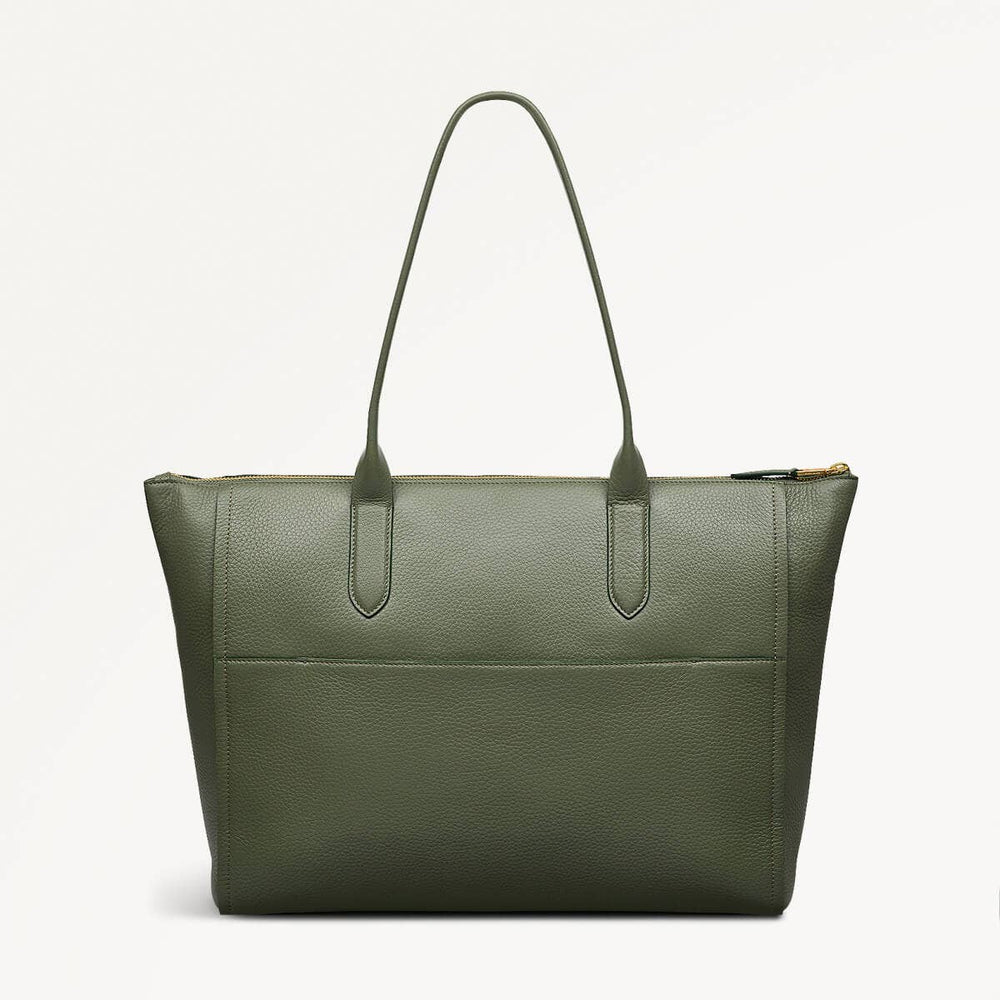 Oak Street Medium Ziptop Tote Dark Olive - 110187