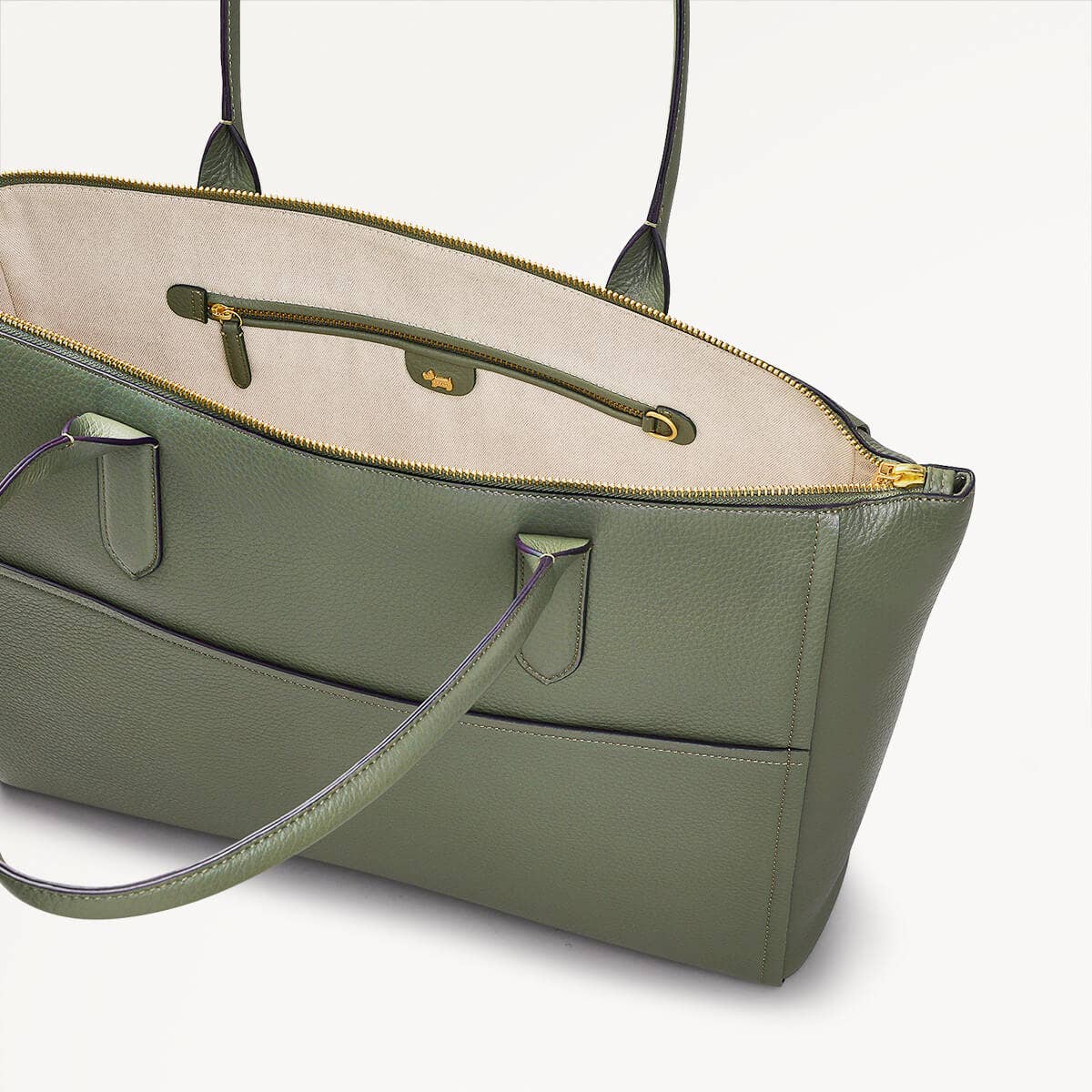Oak Street Medium Ziptop Tote Dark Olive - 110187