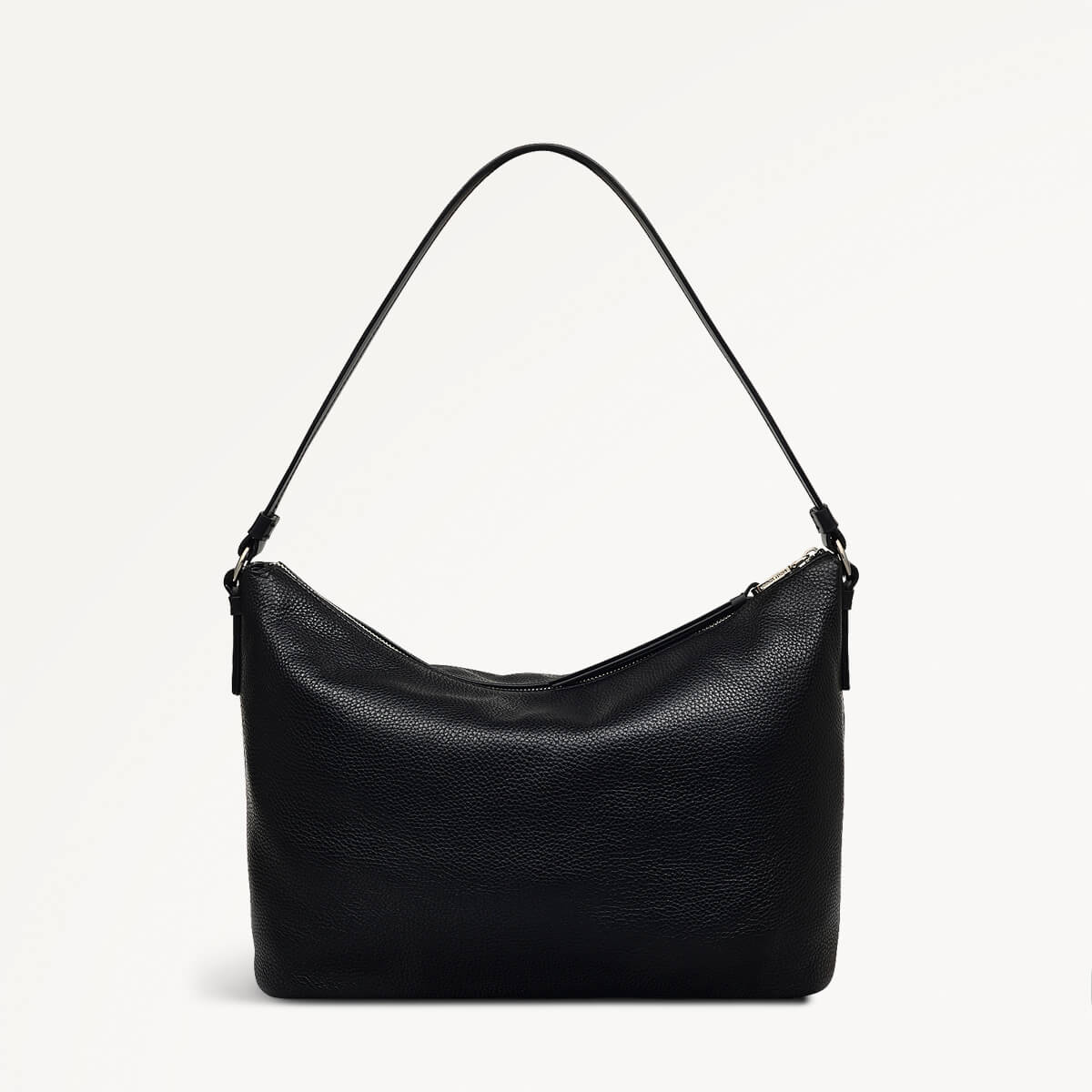 Bella Radley Leather Medium Ziptop Shoulder Bag in Black - 110208