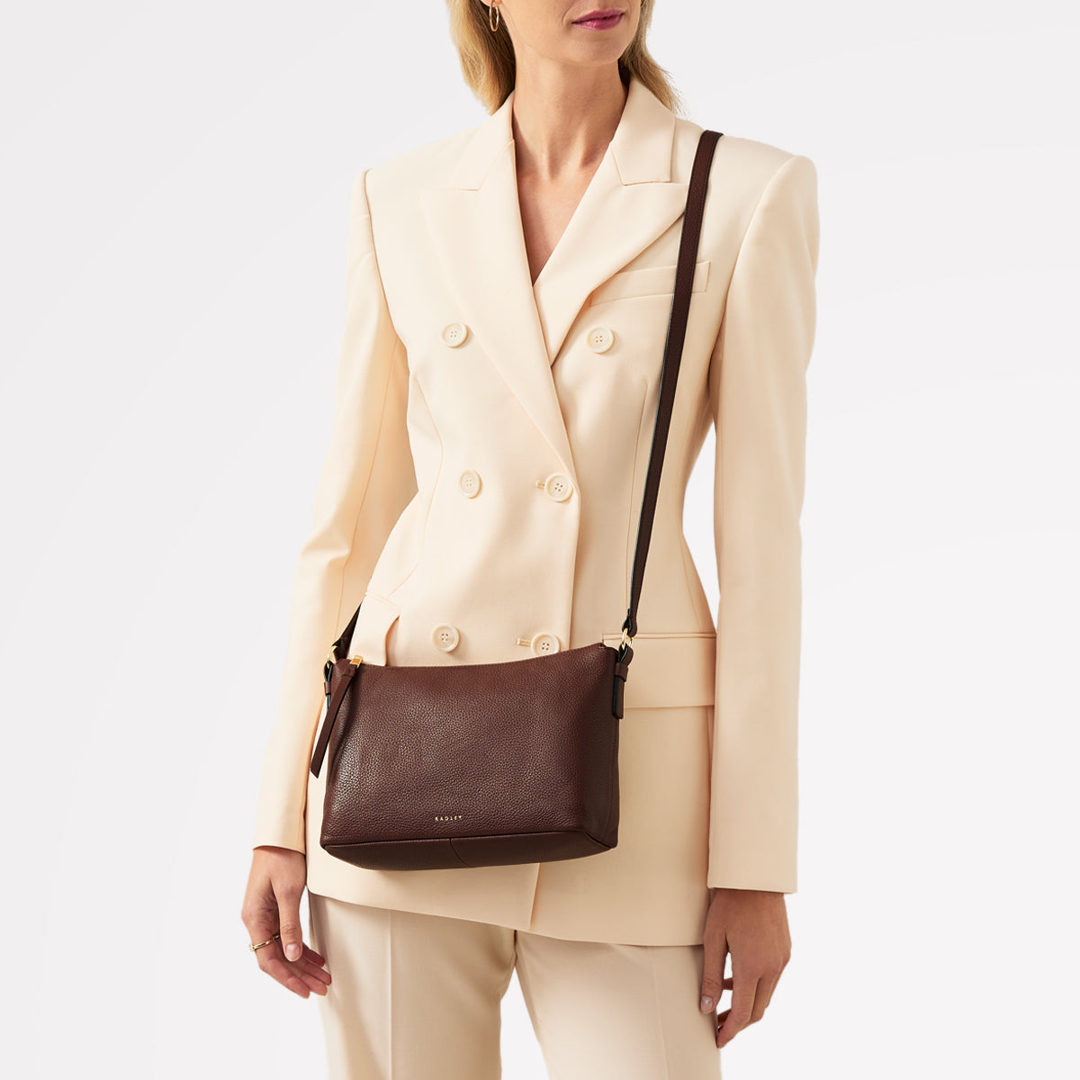 Bella Radley Small Ziptop Cross Body Walnut  - 110211