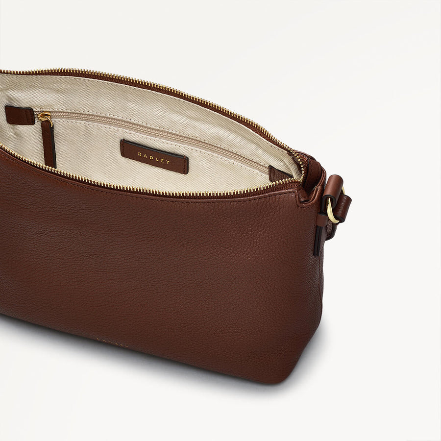 Bella Radley Small Ziptop Cross Body Walnut  - 110211