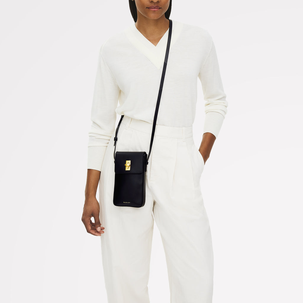 Threadneedle Street Medium Phone Cross Body Black  - 110225