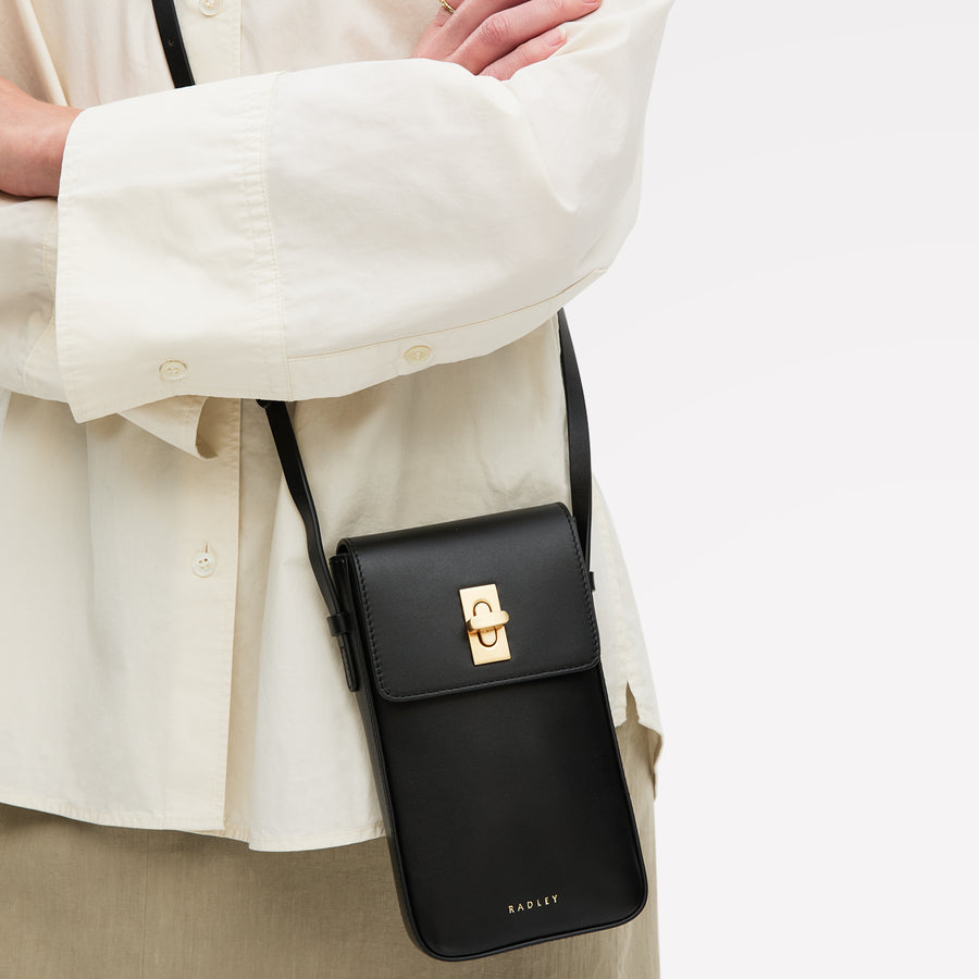 Threadneedle Street Medium Phone Cross Body Black - 110225