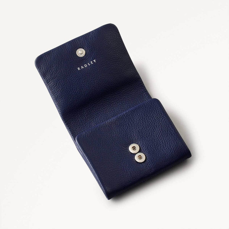 Mallow Street Leather Small Flapover Wallet in Evenfall - 110252