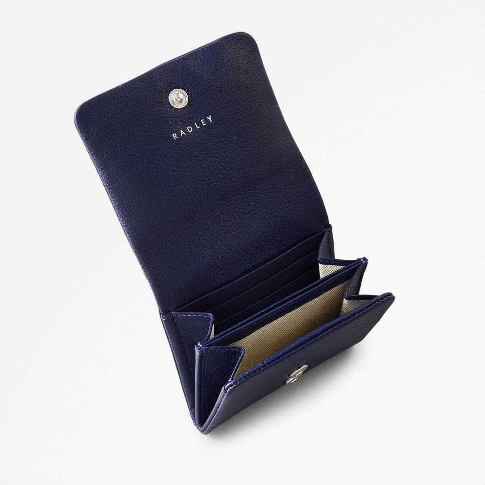 Mallow Street Leather Small Flapover Wallet in Evenfall - 110252