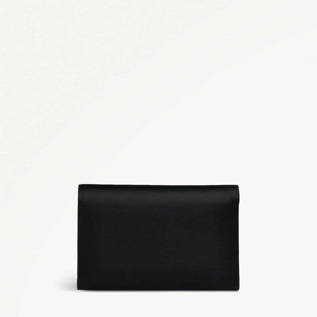 Lunar New Year SS25 Leather Medium Flapover Wallet in Black - 110277