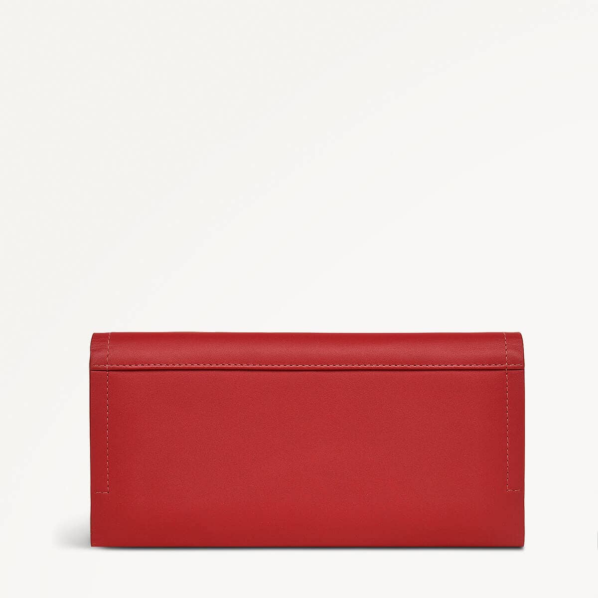Lunar New Year SS25 Leather Large Flapover Wallet in Crimson - 110278