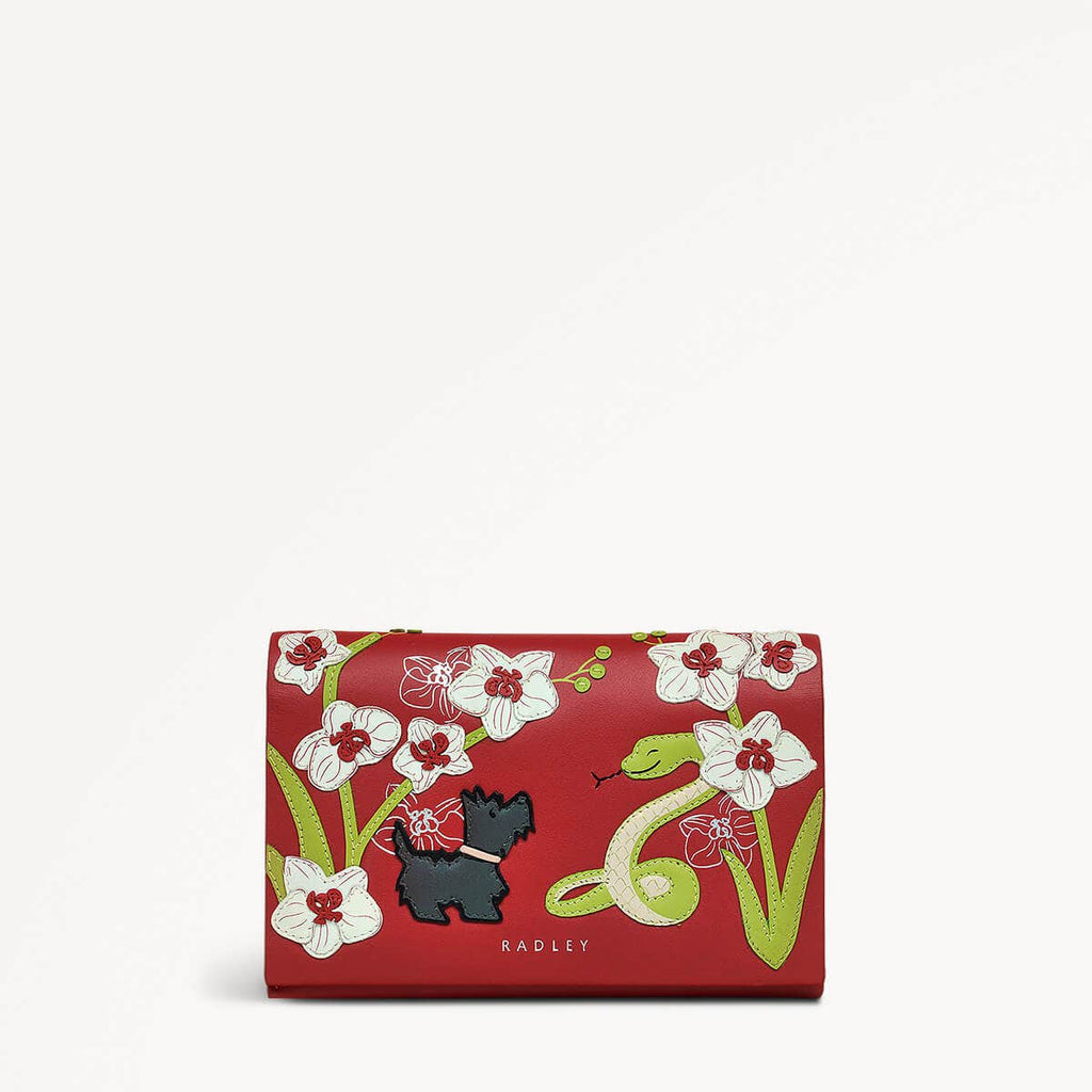 Lunar New Year Ss25 Medium Flapover Purse Crimson - 110279
