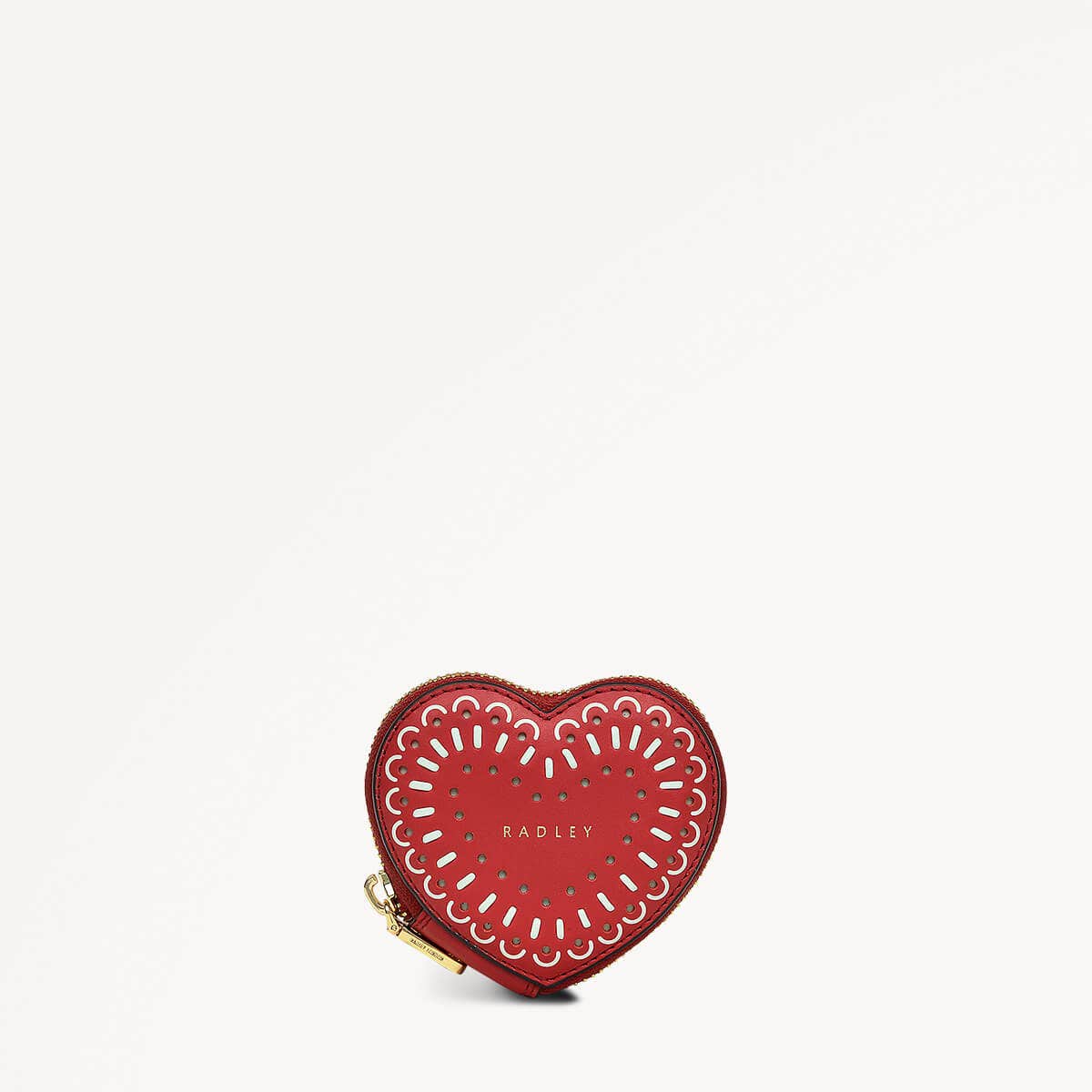 Valentines SS25 Leather Around Coin Purse in Crimson - 110281
