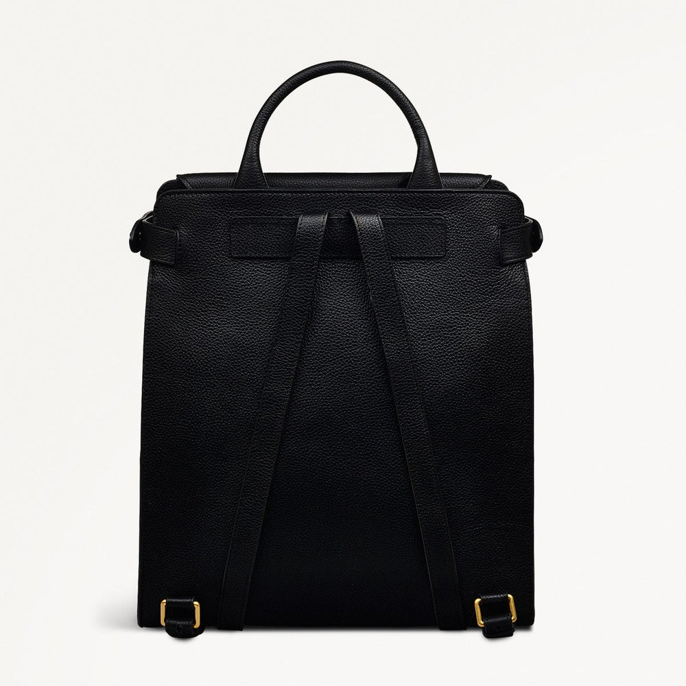The Rathbone Large Flapover Backpack Black - 110288