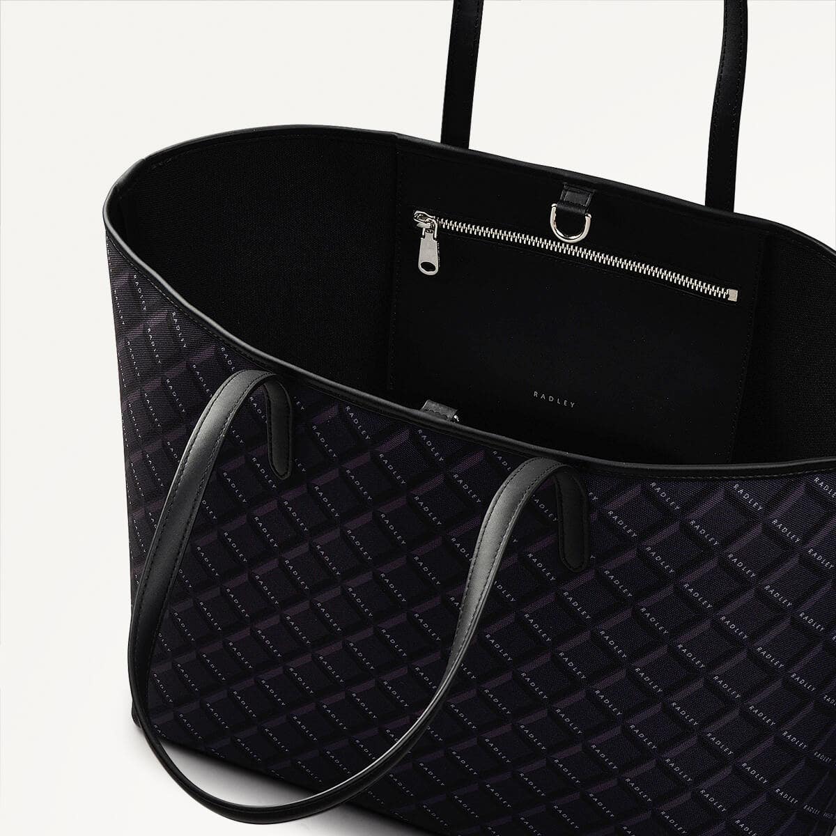 Southwell Gardens Fabric Open Top Tote Bag in Black - 110294