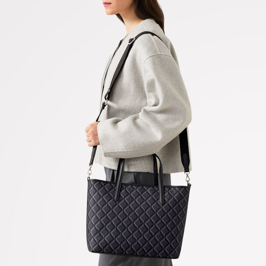 Southwell Gardens Fabric Open Top Grab Bag in Black - 110295