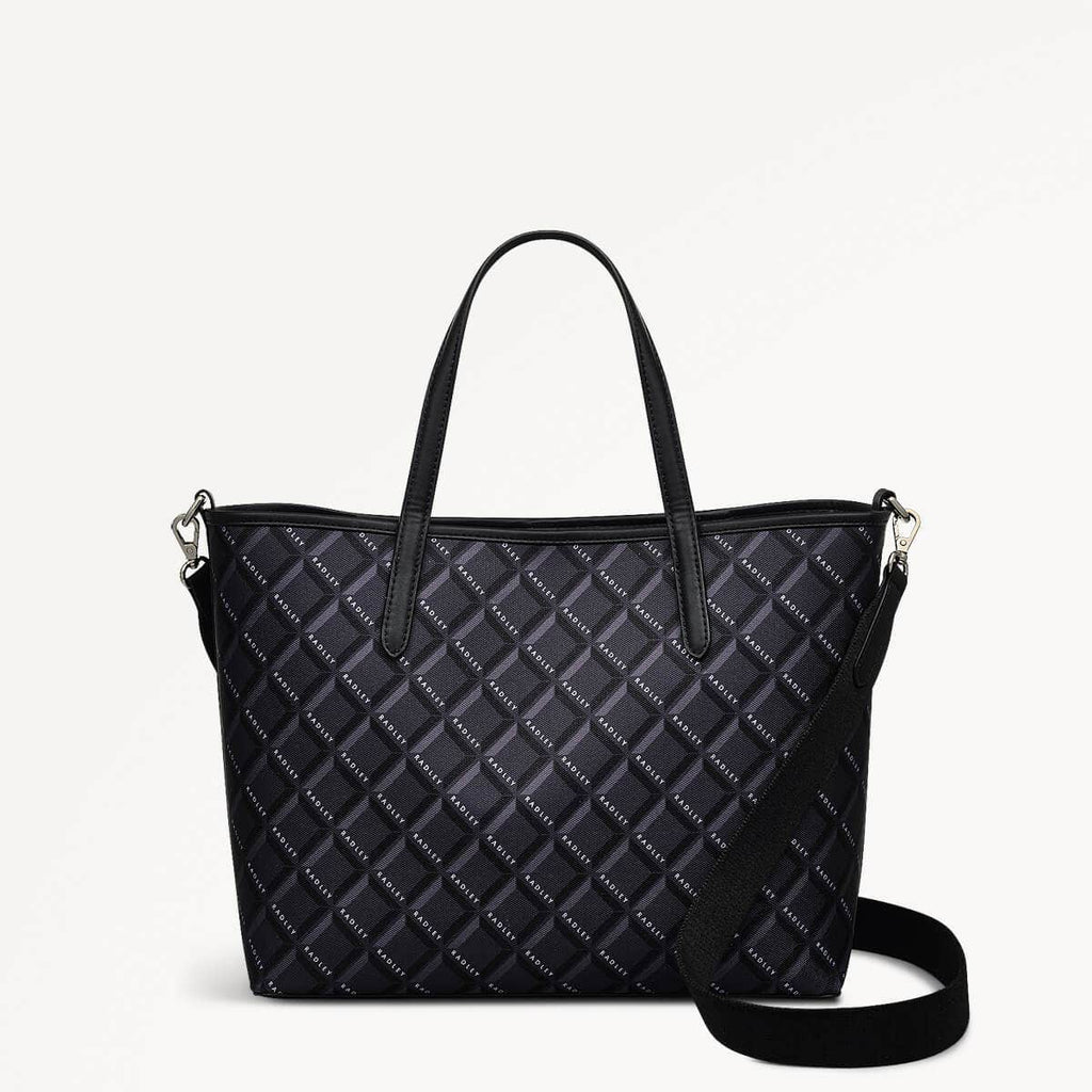 Southwell Gardens Fabric Open Top Grab Bag in Black - 110295
