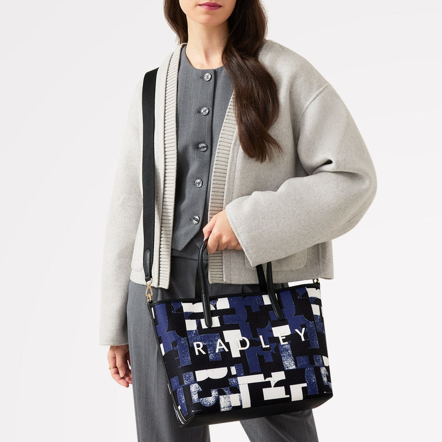 Southwell Gardens Fabric Open Top Grab Bag in Evenfall - 110299