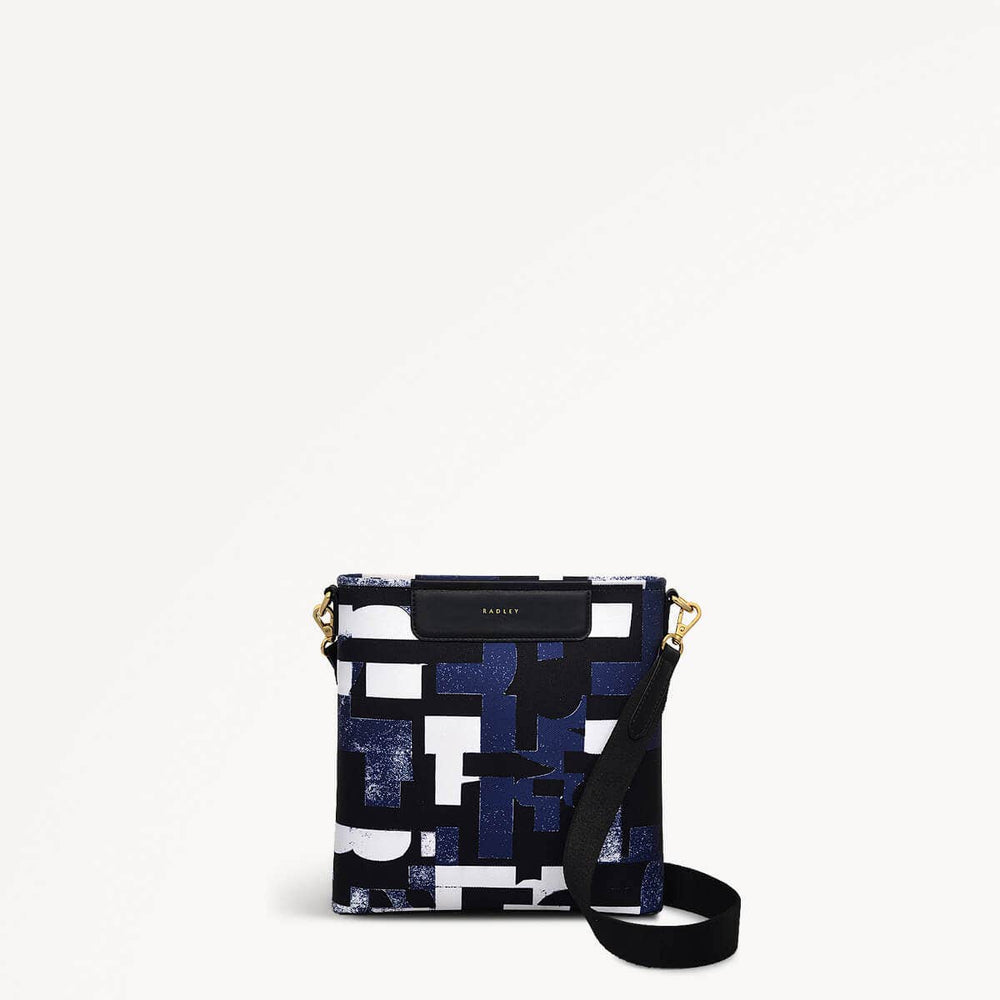 Southwell Gardens-Abstract Geo Small Ziptop Cross Body Bag - RHD11904