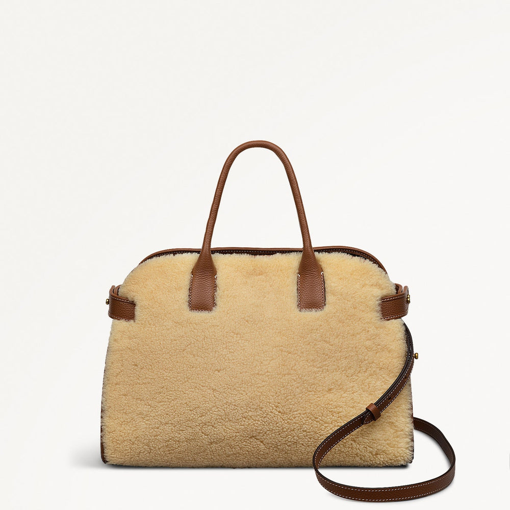 The Rathbone - Shearling Medium Open Top Grab Bag - RHD14801