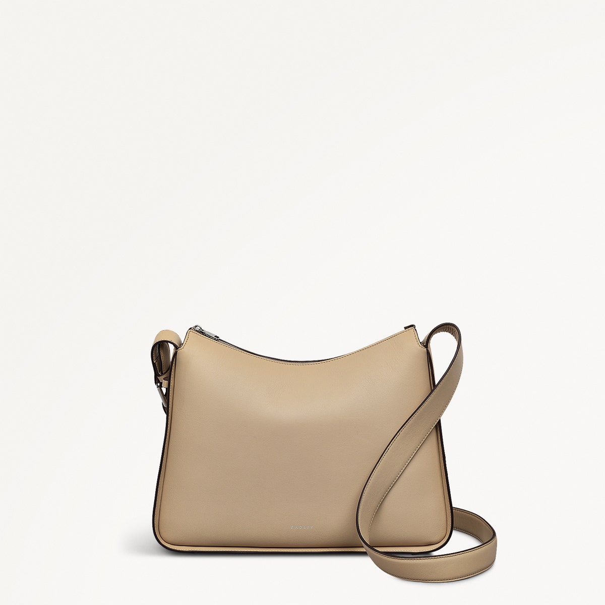 Westwell Lane Leather Medium Ziptop Crossbody Bag in Stone - 110310