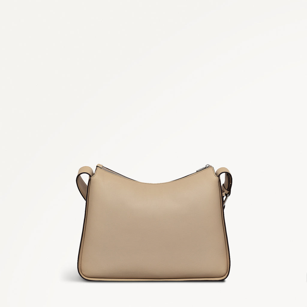 Westwell Lane Leather Medium Ziptop Crossbody Bag in Stone - 110310