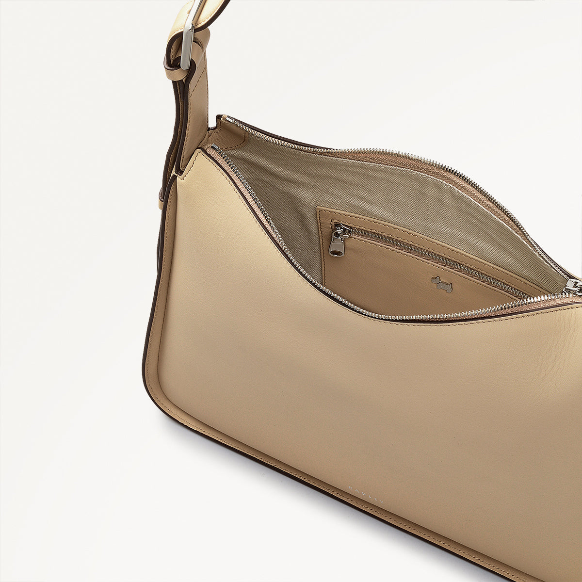 Westwell Lane Leather Medium Ziptop Crossbody Bag in Stone - 110310