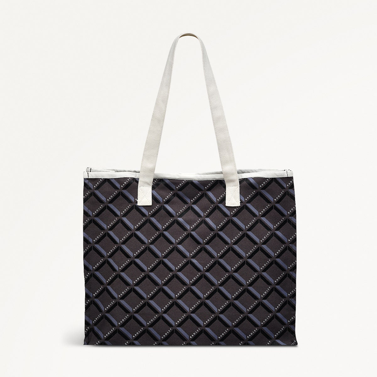 Radley Geo Fabric Open Top Tote in Charcoal - 110321