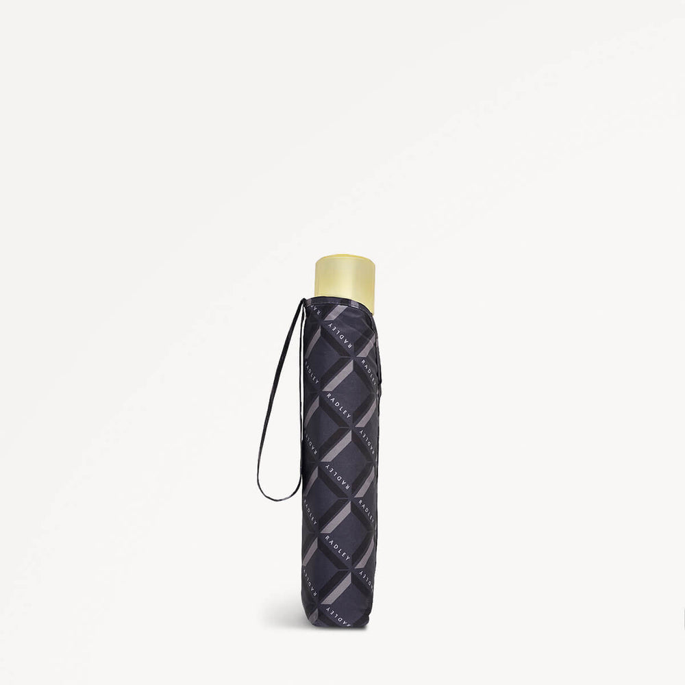 Radley Geo Fabric Responsible Umbrella in Charcoal - 110324