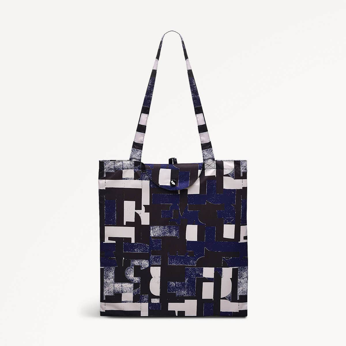 Abstract Geo Fabric Geo Responsible Foldaway in Black - 110327