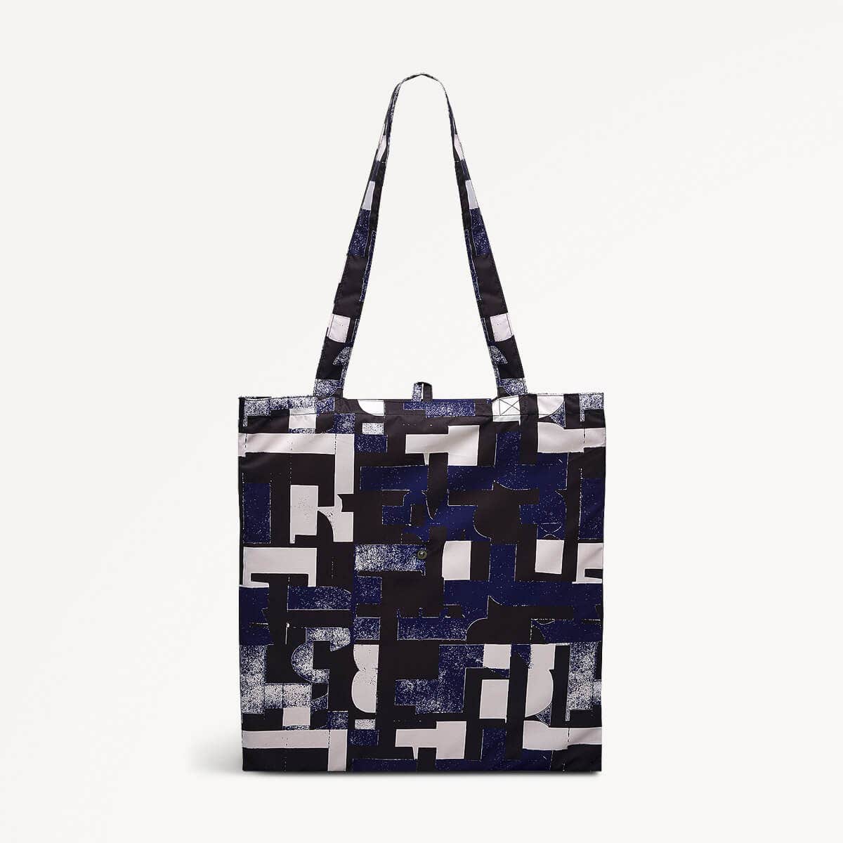 Abstract Geo Fabric Geo Responsible Foldaway in Black - 110327