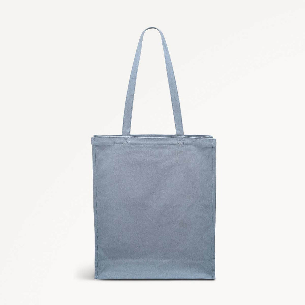 Snow Drop Fabric Open Top Tote in Smoke Blue - 110329