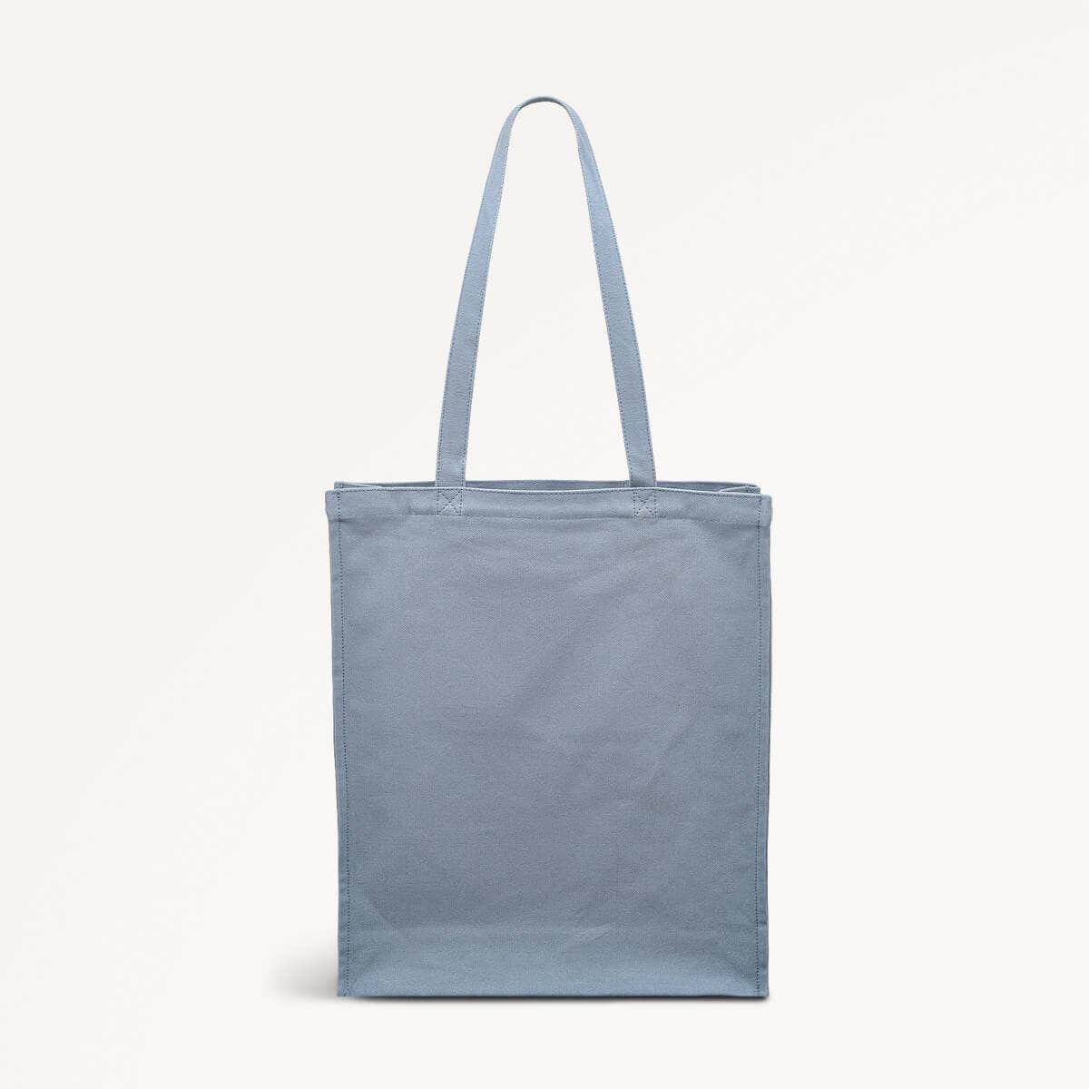 Snow Drop Fabric Open Top Tote in Smoke Blue - 110329