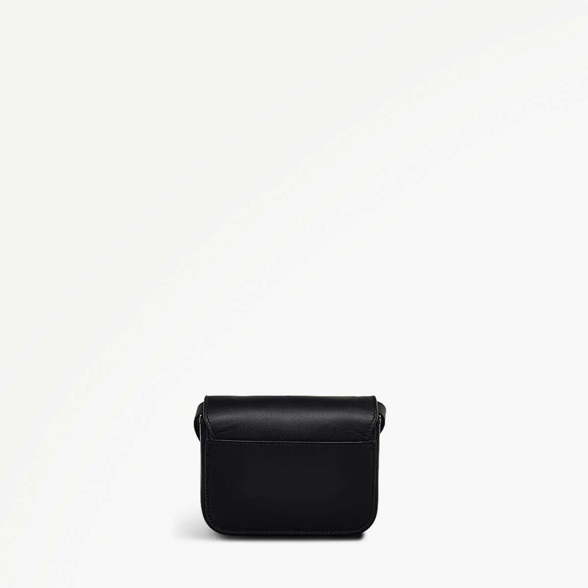 Lunar New Year SS25 Leather Mini Flapover Crossbody Bag in Black - 110331