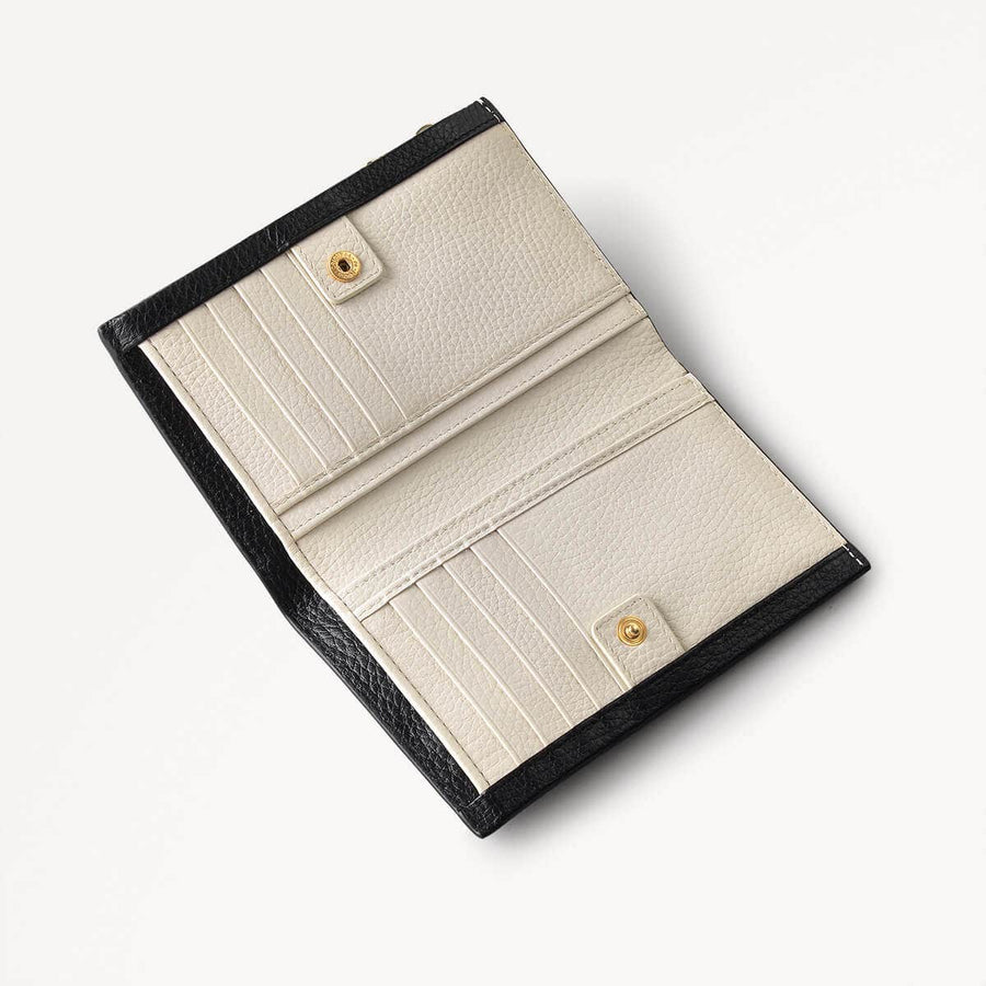 Sunny Dene Leather Medium Bifold Wallet in Black - 110343