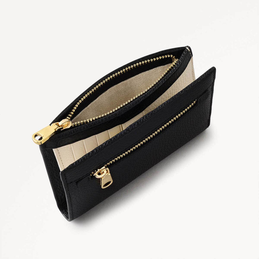 Sunny Dene Leather Medium Bifold Wallet in Black - 110343