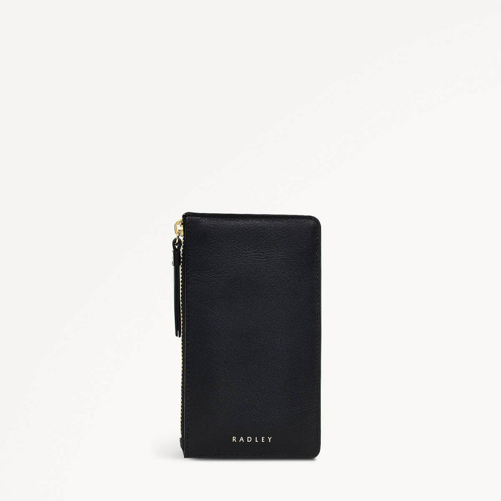 Drapers Road Leather Medium Ziptop Coin Purse in Black - 110352